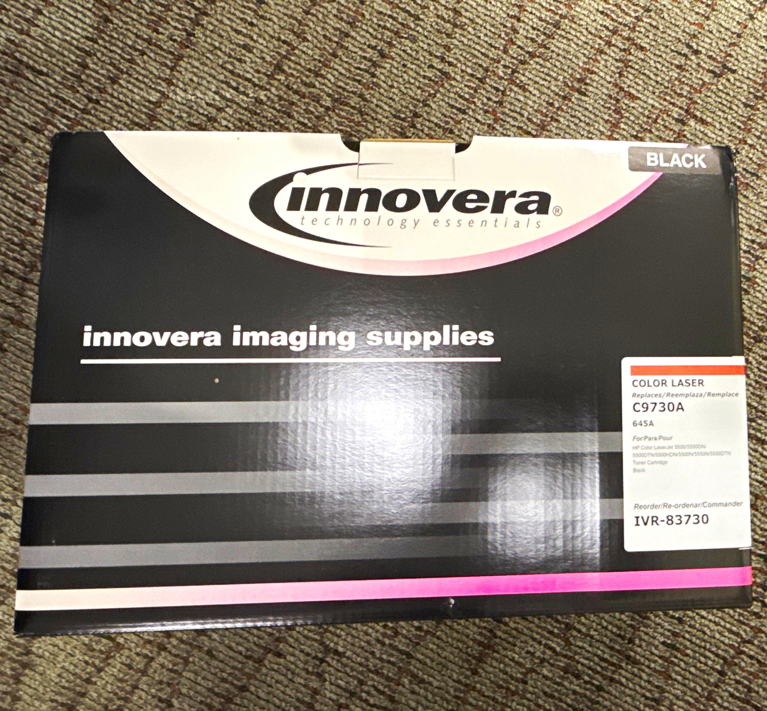 Innovera Black Laser Toner IVR-83730 for HP C9730A 645A