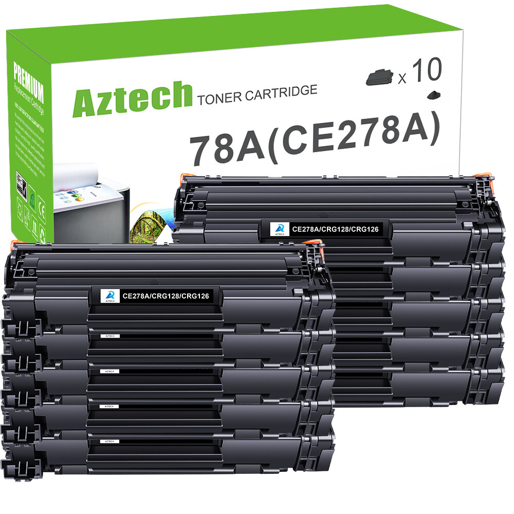 10x 78A CE278A Black Toner Fits HP LaserJet Pro M1536DNF MFP P1560 P1566 P1606DN
