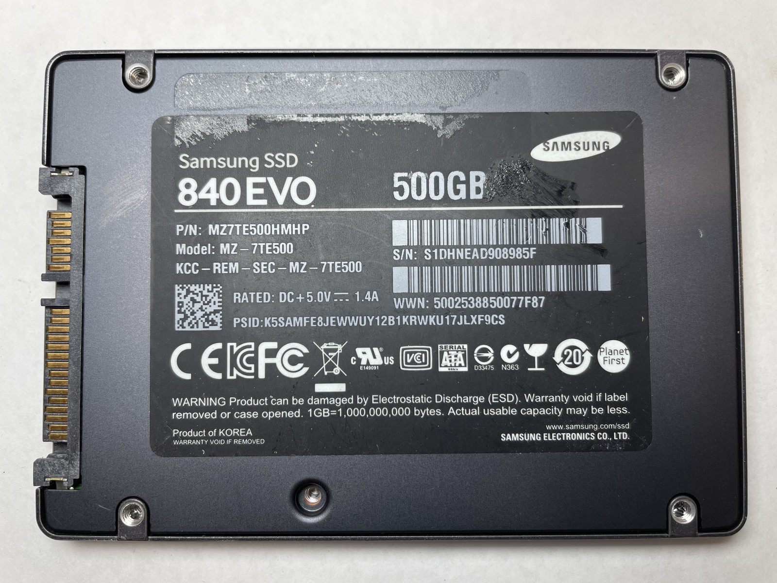 Samsung 840 EVO 500GB 2.5" SATA III Internal SSD MZ-7TE500