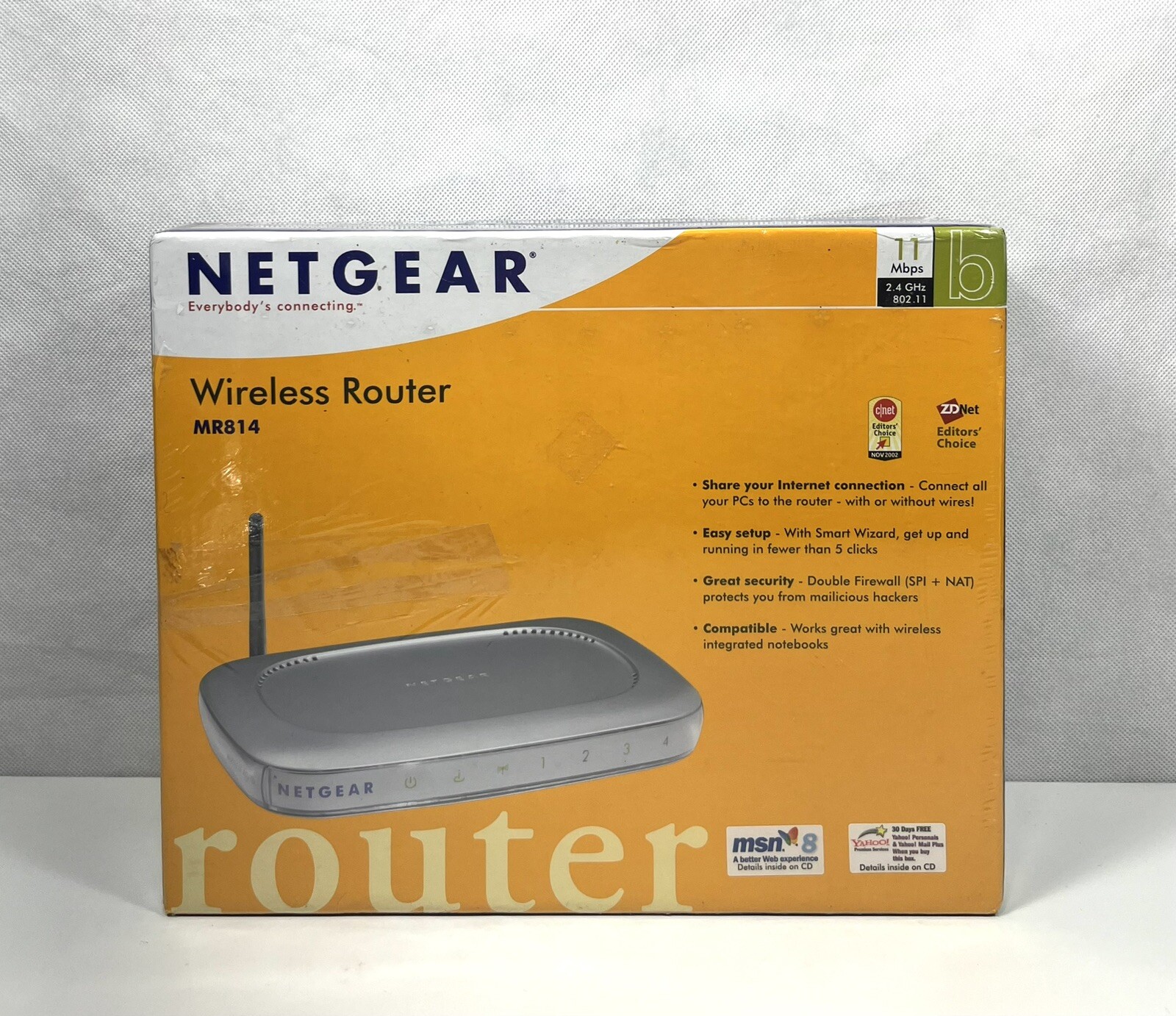 Netgear MR814 V2 11 Mbps 4-Port 10/100 Wireless B Router Sealed New