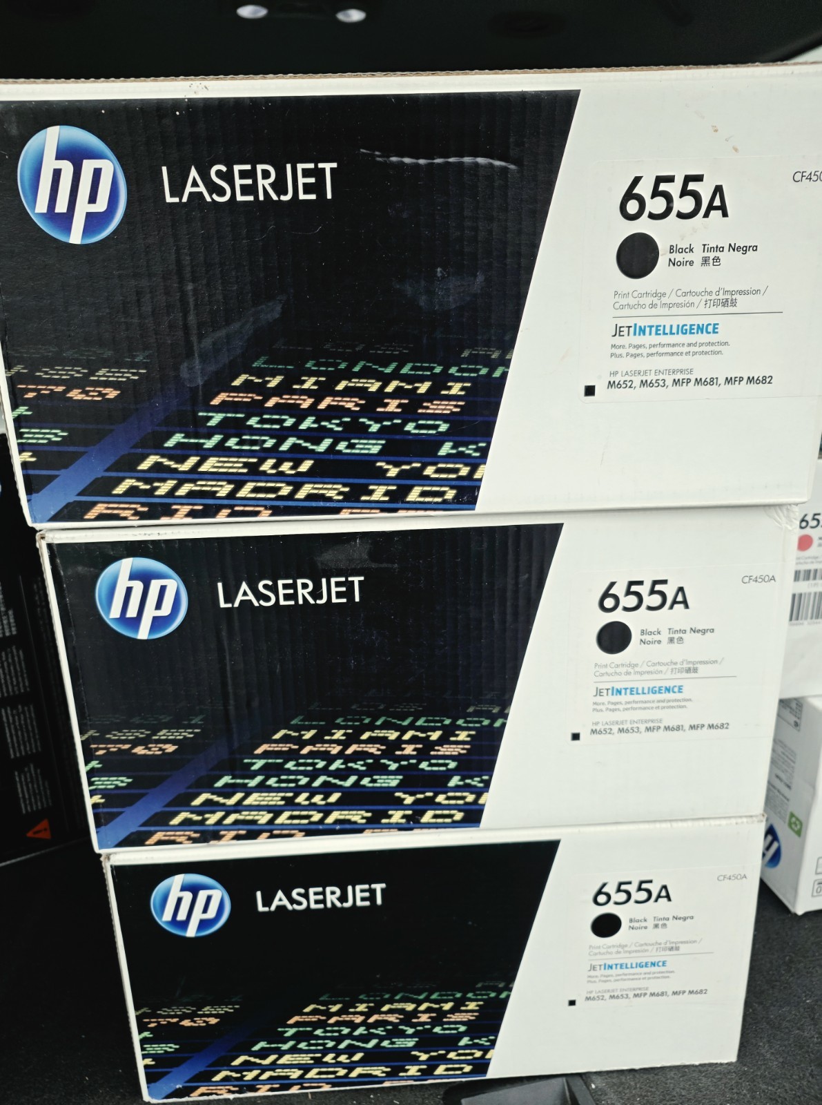 HP 655A Black Standard Yield Toner Cartridge, 12,500 Pages (CF450A)