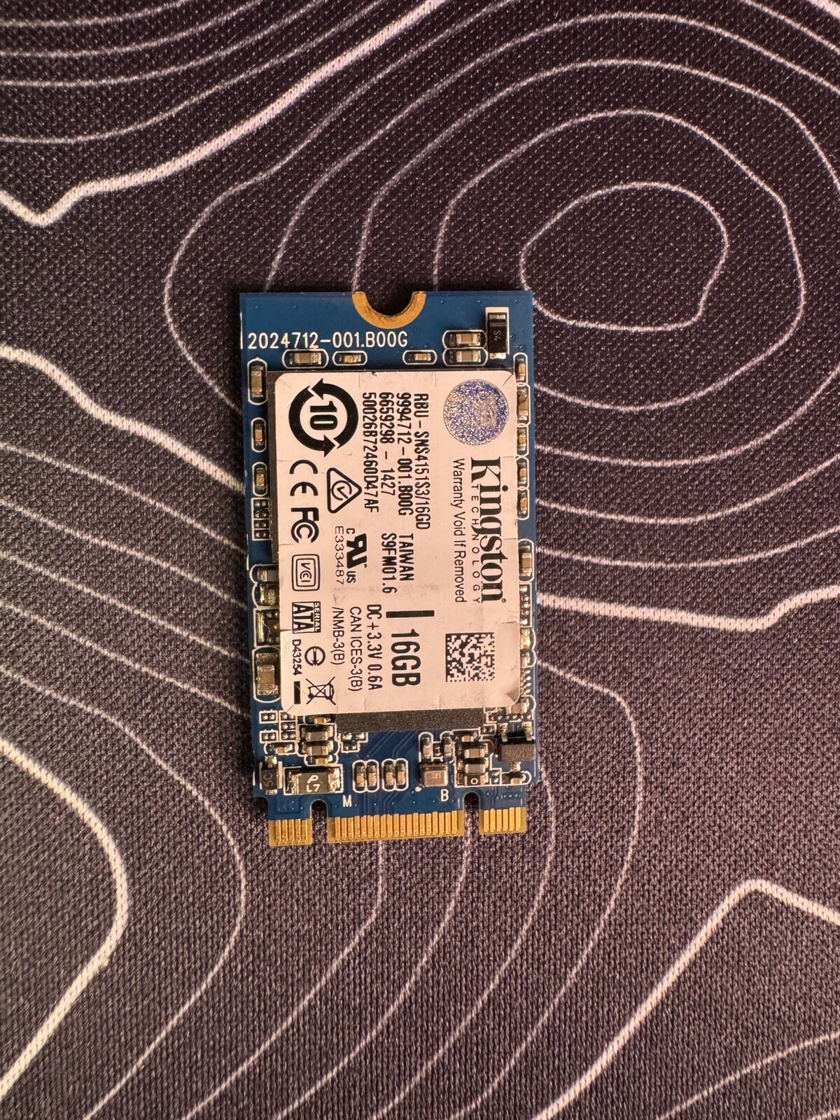 16 GB  M.2 NGFF SSD , Good Condition, Ready for use,