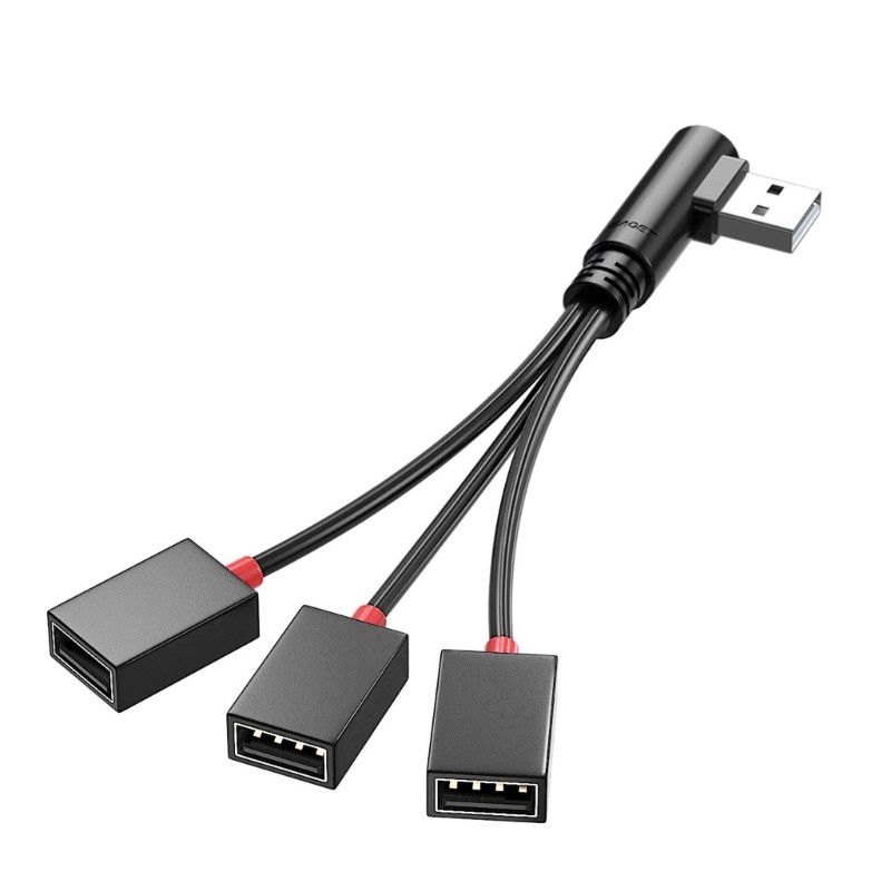 3 in1 USB to 3 Port Charge HUB Cable Splitter USB Adapter Converter