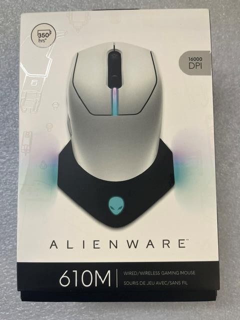 Dell Alienware Wireless Gaming Mouse AW610M, 16000 DPI, 7 Buttons - Light