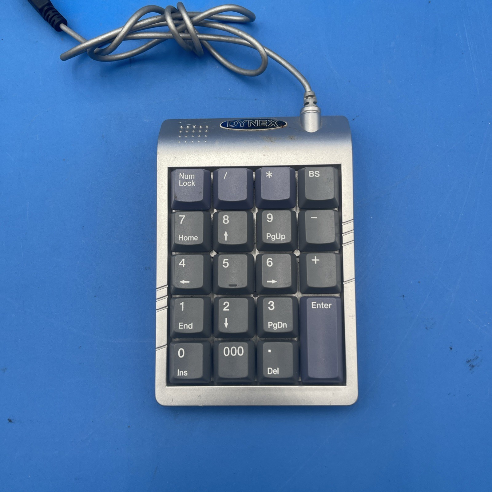 Dynex DX-NBKP20 USB Wired Numbric Keyboard Silver & Black 3.25"W x 5.25"L
