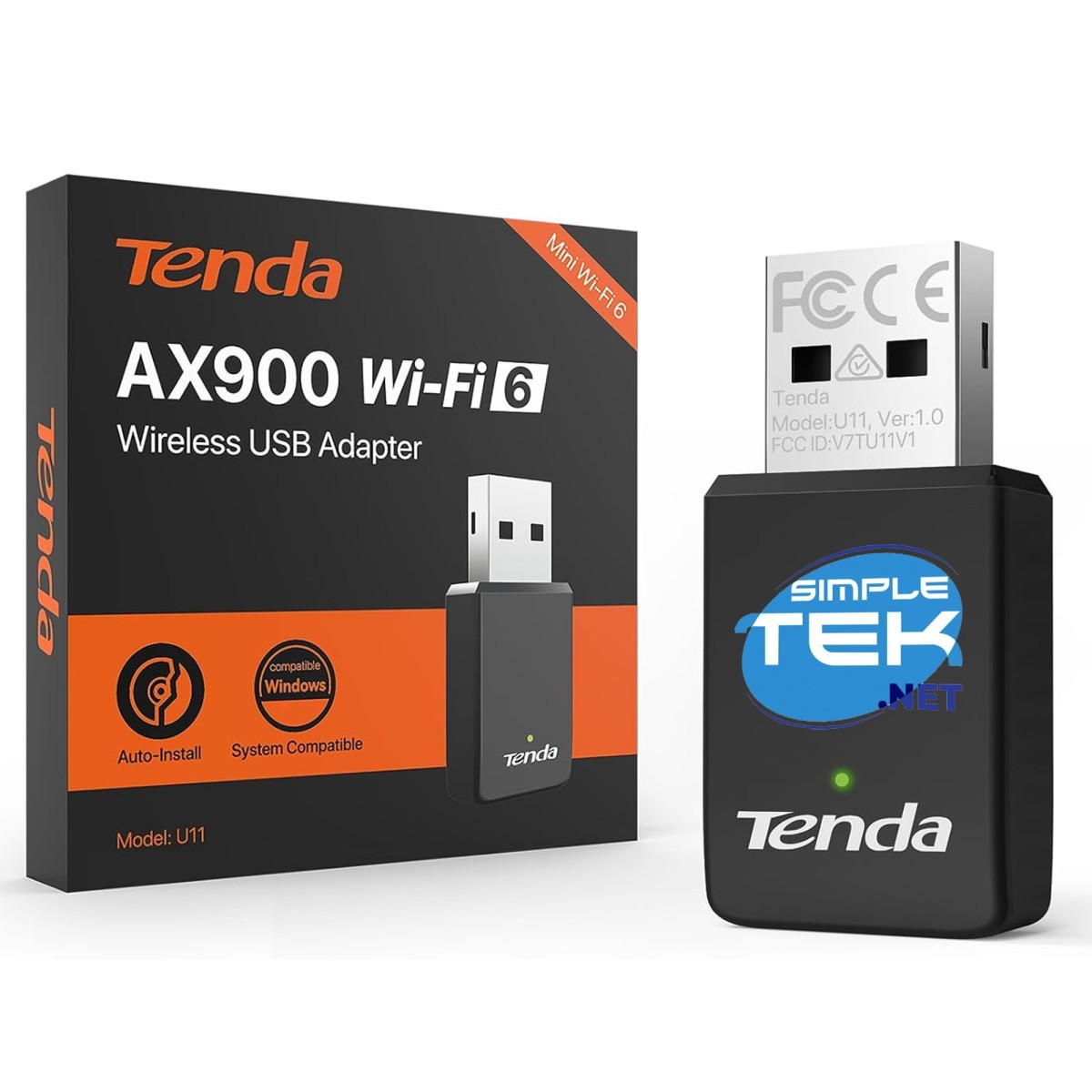 Tenda U11 USB WiFi 6 AX900 Mini Nano Windows Linux 286Mbps MU-MIMO