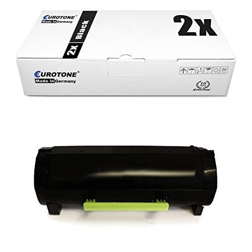 Eurotone 2x Black Laser Toner Cartridge Compatible With Lexmark 24B6035