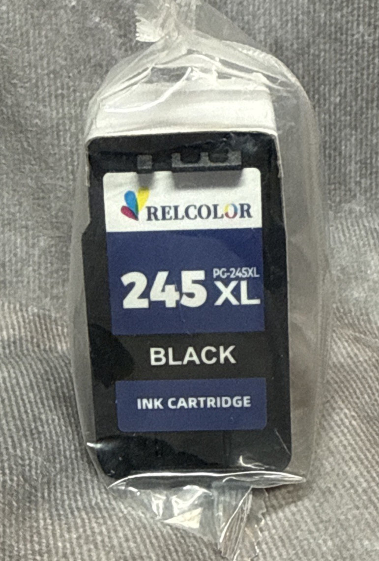 Relcolor 245XL Black Ink Cartridge Compatible Canon PG-245XL Open Box