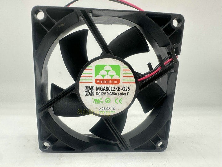 1PCS  Protechnic 8025 MGA8012KB-O25 DC12V 0.088A Silent Fan