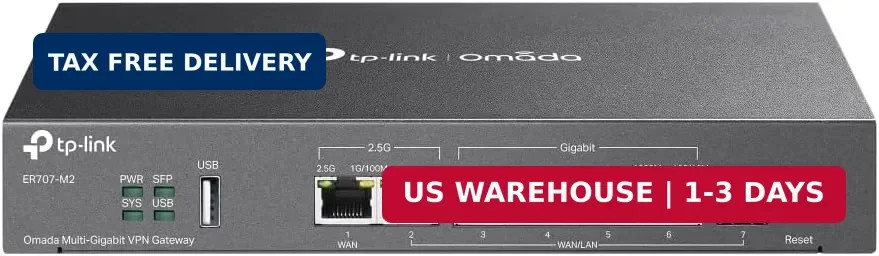 TP-Link ER707-M2 | Omada Multi-Gigabit VPN Router | Dual 2.5Gig WAN Ports | High