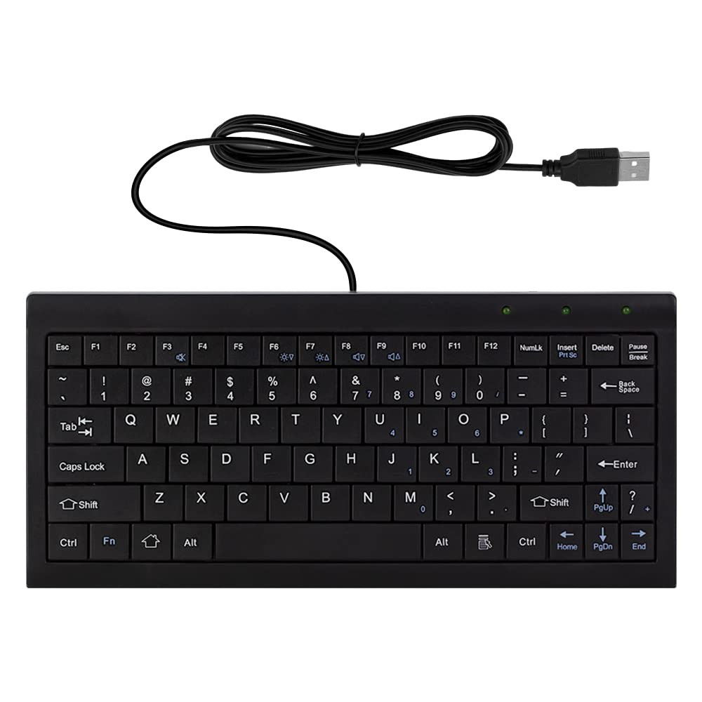 Mini Keyboard, Small Wired 82 Scissor Keys, USB Interface Compact for Android...