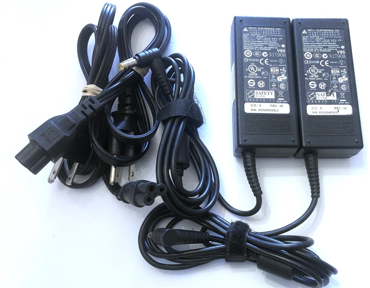 Lot of 2 Genuine Delta Laptop Charger AC Power Adapter ADP-65MH B 19V 3.42A 65W