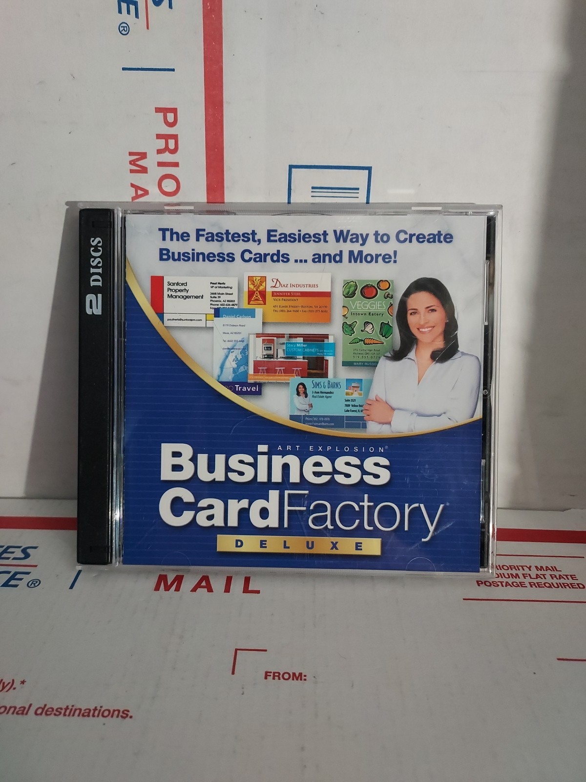 Business Card Factory Deluxe 1999 PC CD ROM Good Used No Keycode - #13