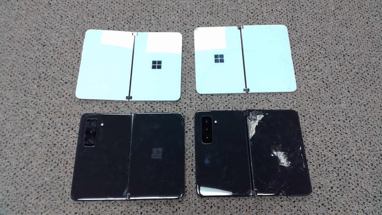 Lot of 4 Non-Working Microsoft Duo and Duo 2 Smarphones for Parts