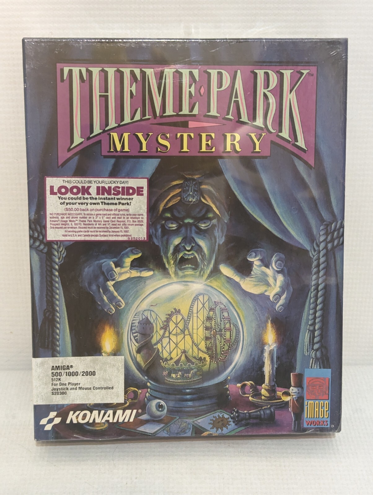 Konami Theme Park Mystery Game for Amiga 500, 1000 & 2000. 3.5" Disk Size - New