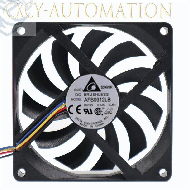 1pc   AFB0912LB PWM  fan 12V 0.12A 90*90*15mm dual ball 4wire~