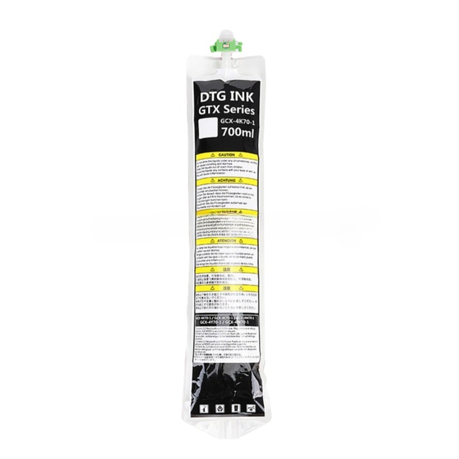 700ML White DTG Textile Ink Bag For Compatible Brother GTX GTX PRO Printer 