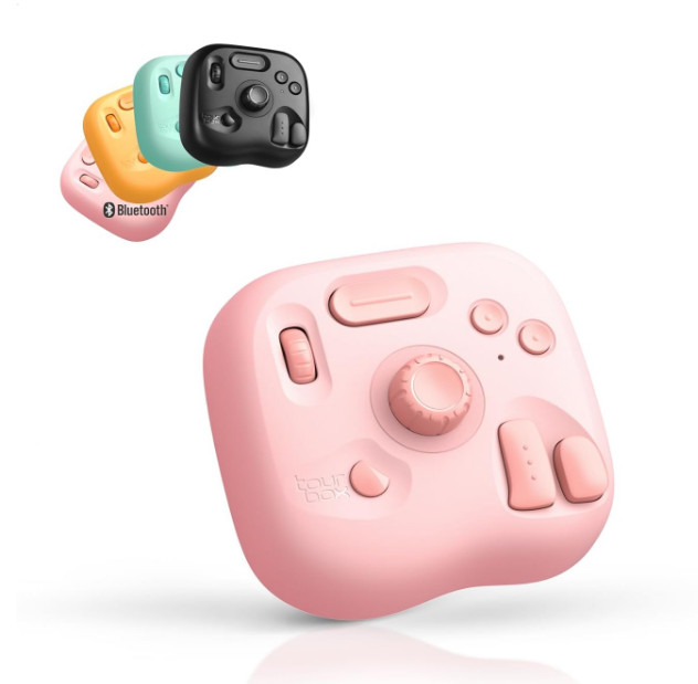 TourBox Lite Bluetooth Left-Hand Controller Misty Pink New Japan