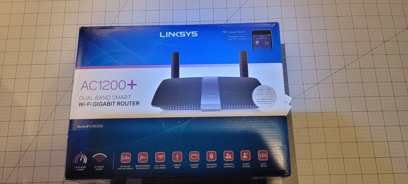 LINKSYS EA6350 V2 I AC1200+ ROUTER Dual Band Smart Wi-Fi Gigabit NEWOpens in a n