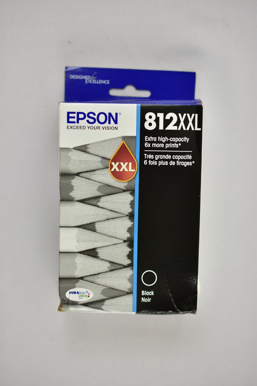 Genuine Epson 812XXL Extra High Capacity Black Ink Cartridge - Damaged Box