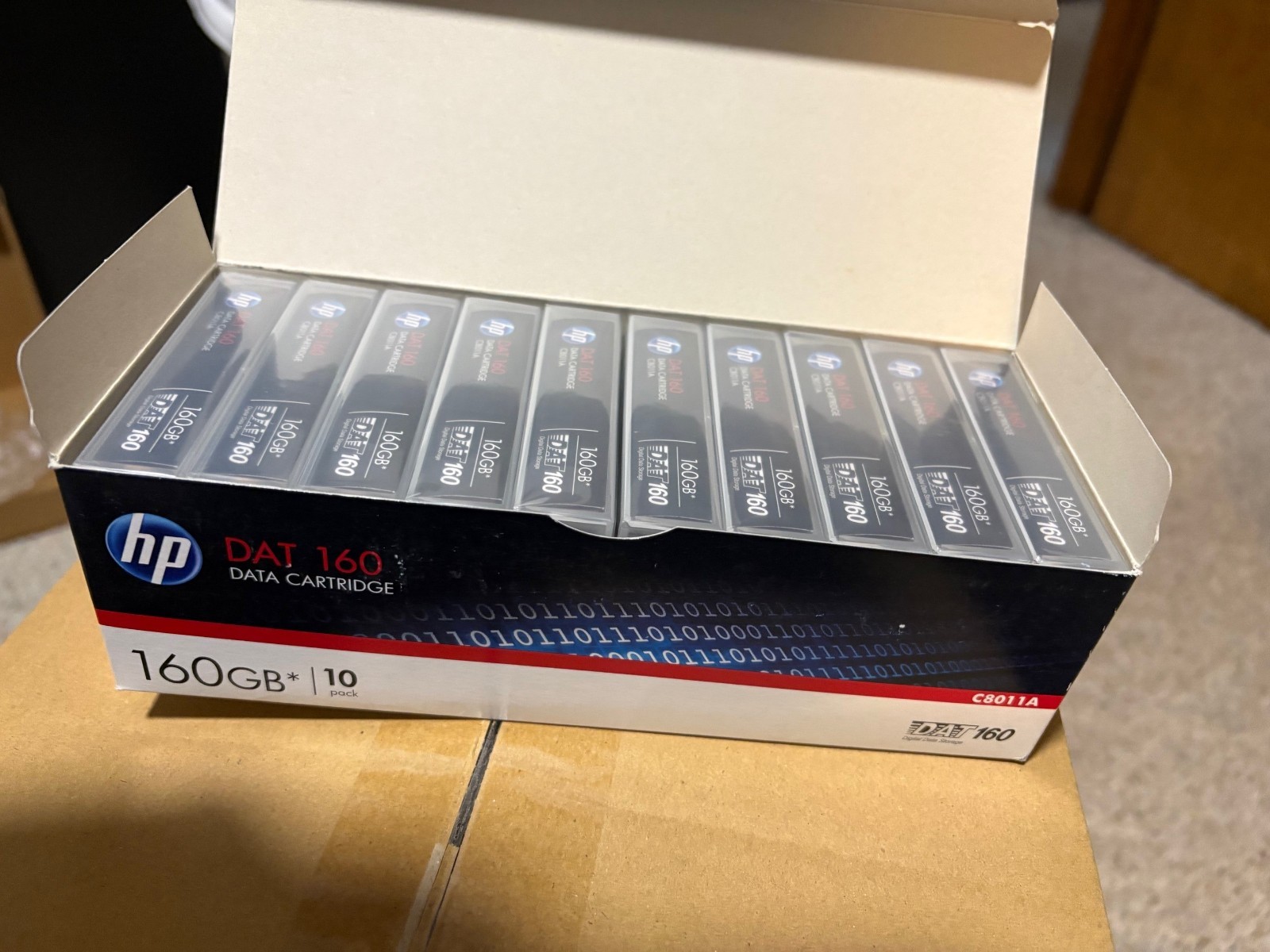 HP C8011A DAT160 80/160GB DDS6 TAPE CARTRIDGE 10 PACK