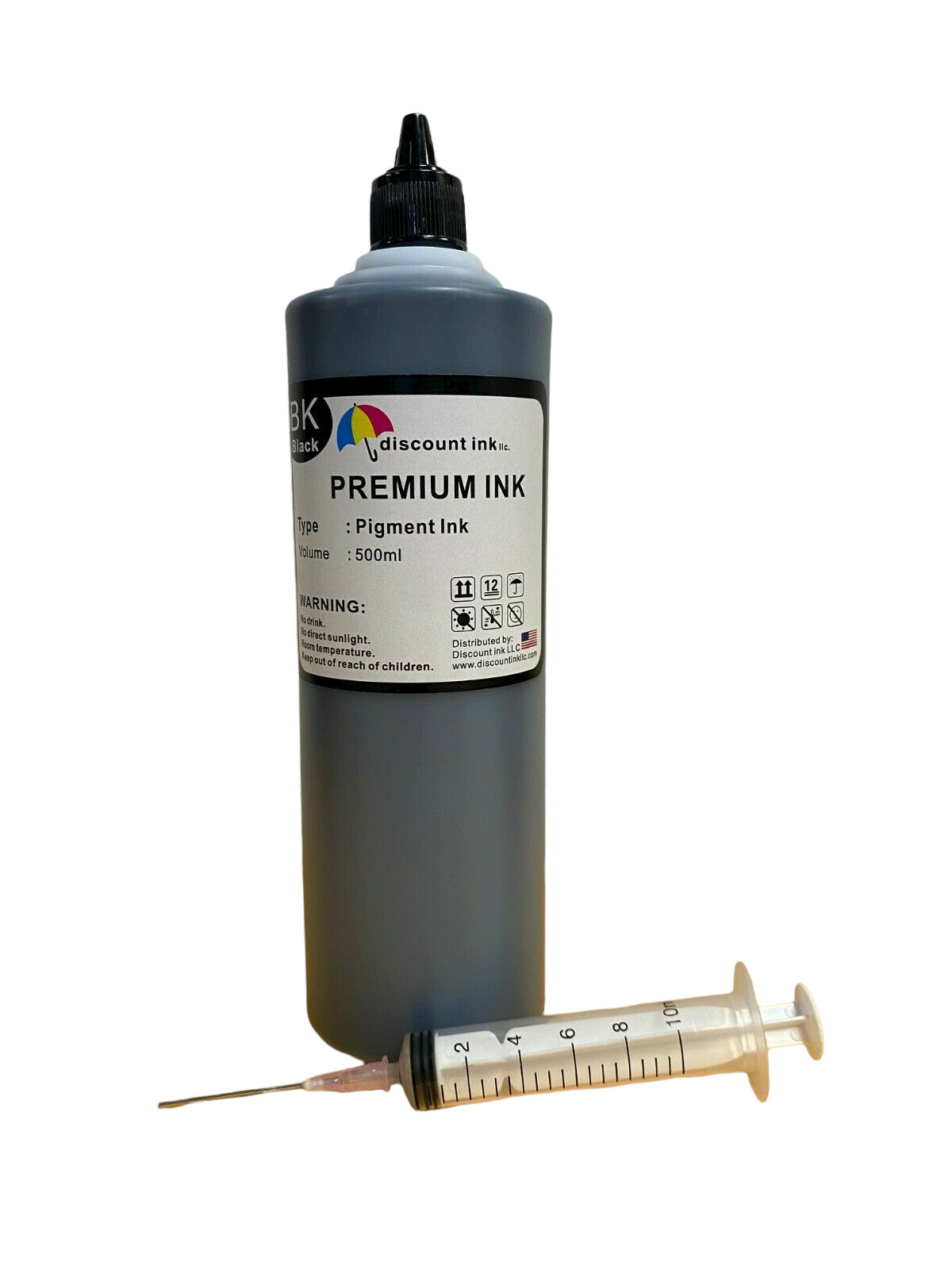 Black Bulk Refill Ink 500ml Bottle Pigment for All Inkjet Printer Cartridge