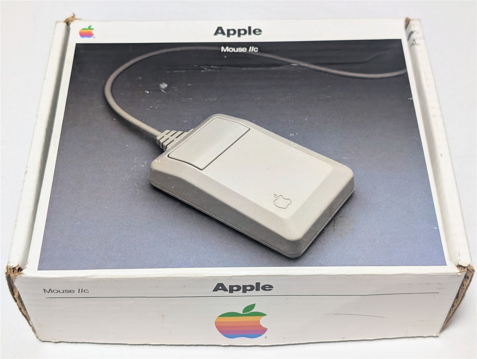 Vintage A2M4015 Apple IIC Mouse in Original Box w First Apple Disk Storage Case+