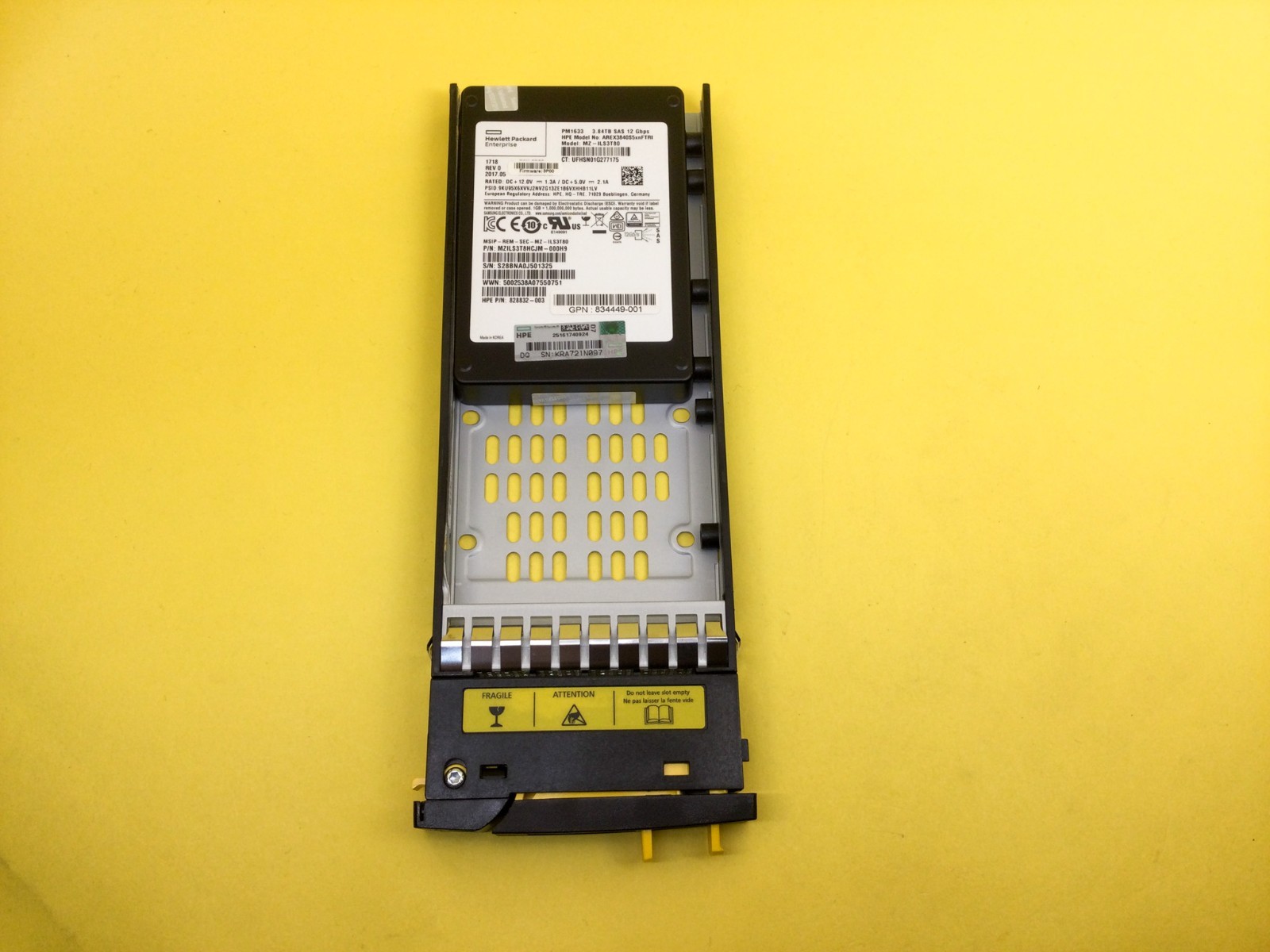 M0T66B M0T66A HPE 3PAR 8000 3.84TB SFF (2.5IN) FIPS ENCRYPTED SSD 834598 879397
