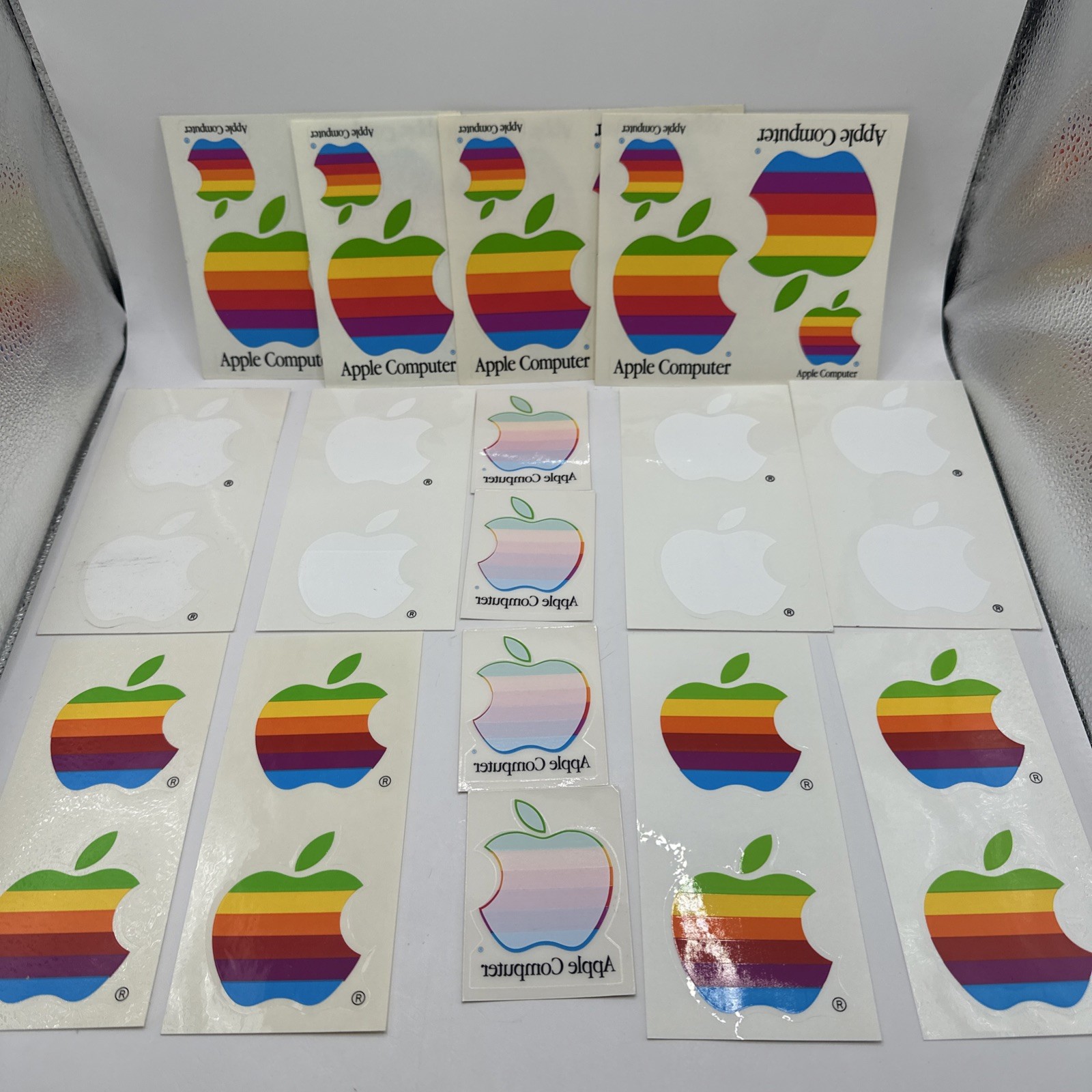 Vintage 1980s Apple Computer Logo Stickers Decals Lot Of 16 #C