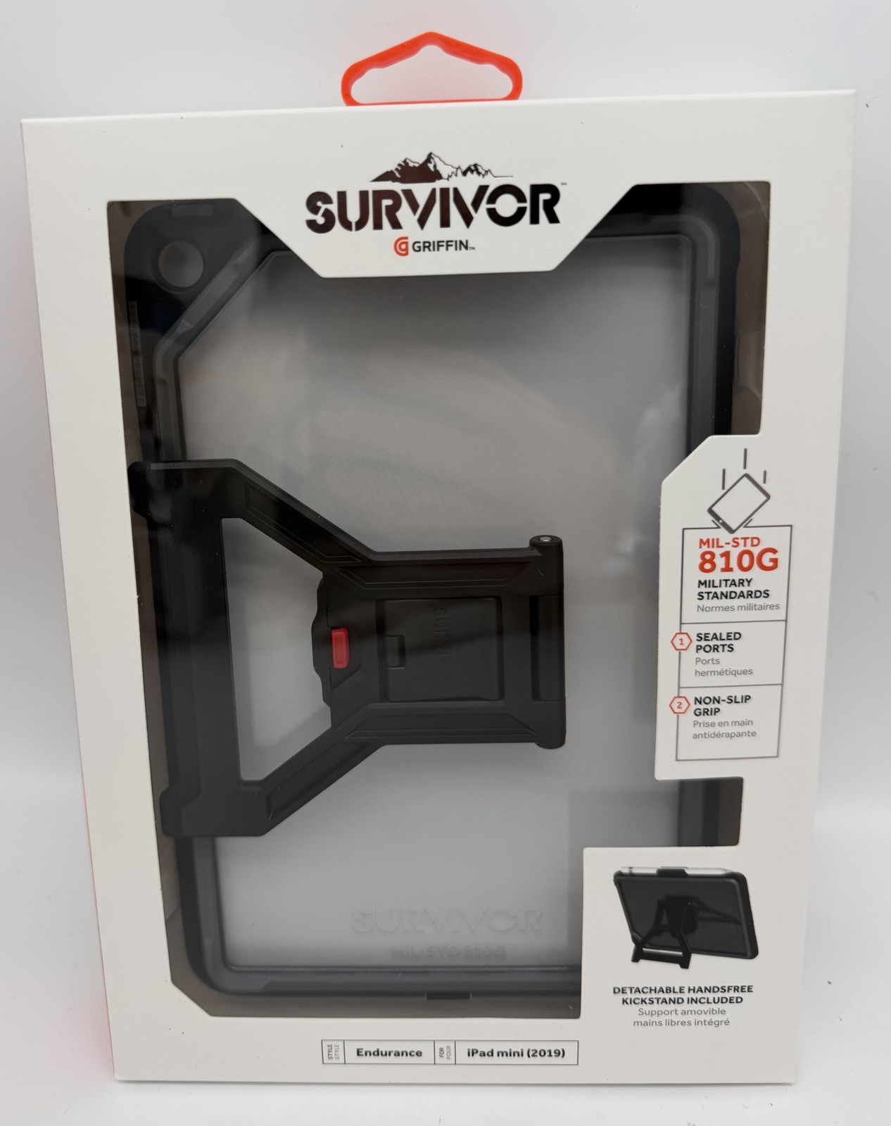 GRIFFIN SURVIVOR ENDURANCE CASE FOR IPAD MINI 5 (2019) PEN HOLDER STAND 021-BKG
