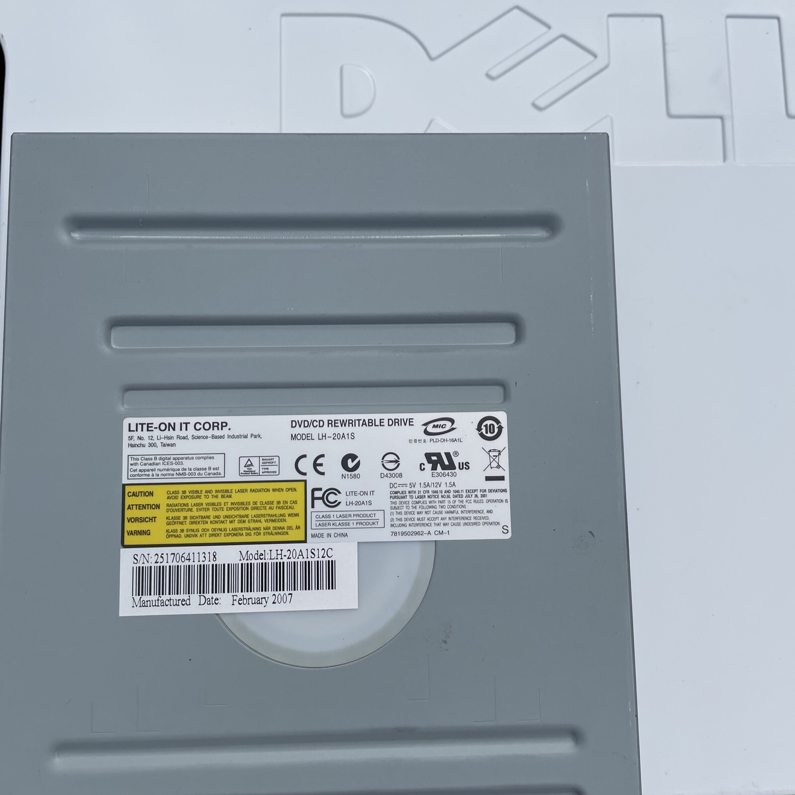 Philips Lite-On LH-20A1S Internal DVD±RW-DL 20X DVD Writer SATA