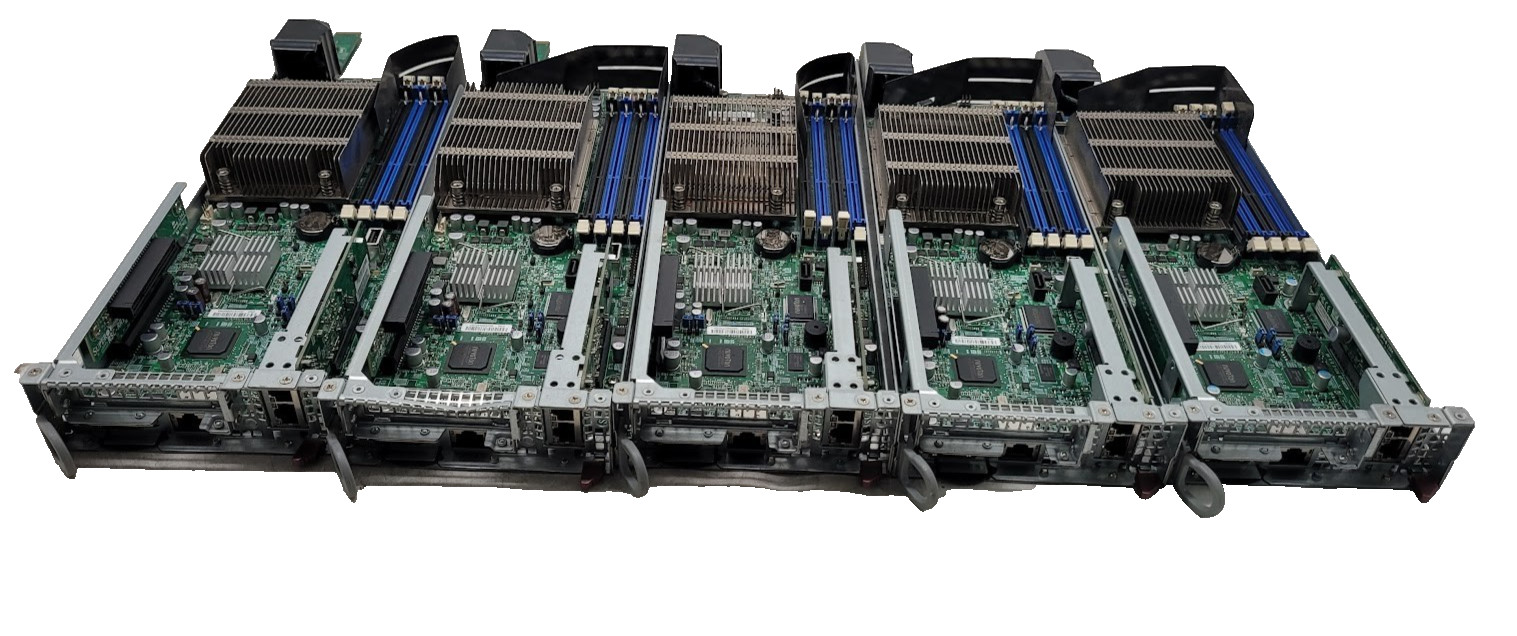Lot of 5 Supermicro X10SLD-F Blade Server Node & CPU Intel E3-1240V2