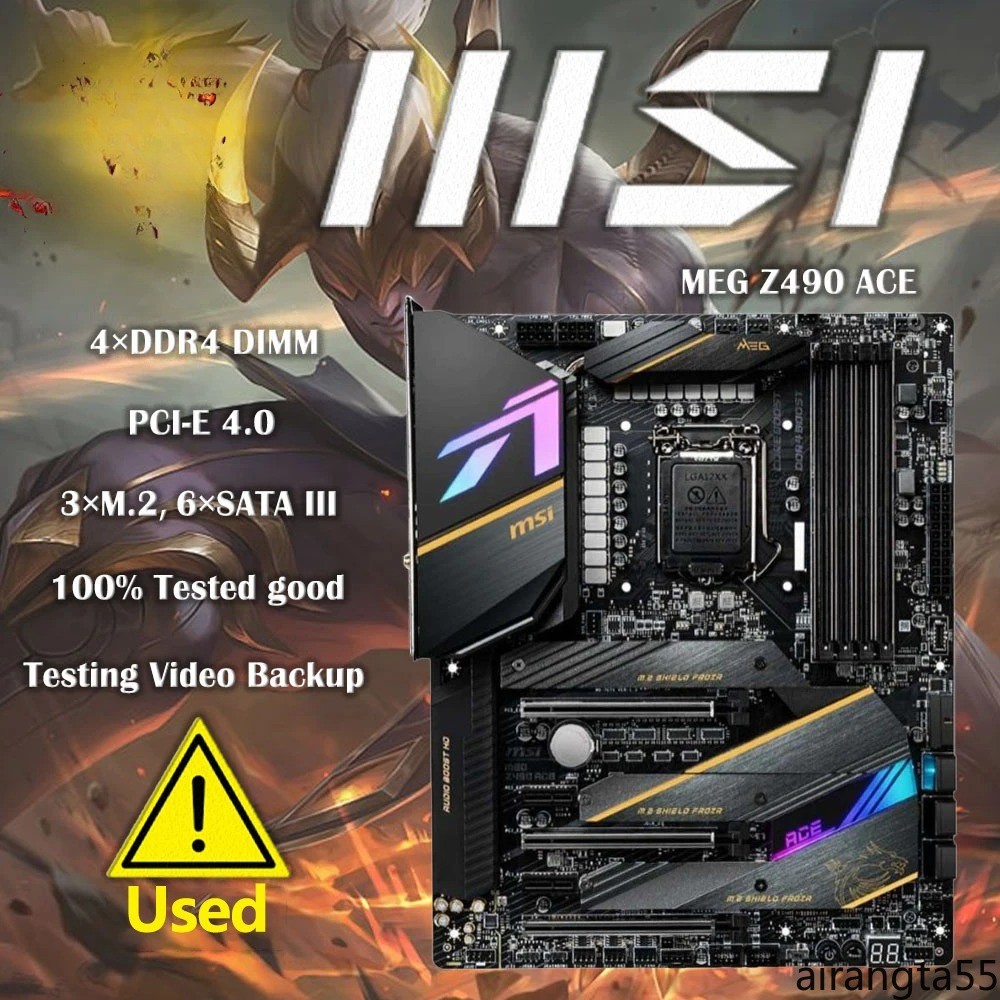 MSI MEG Z490 ACE Motherboard Z490 LGA 1200 10th Gen Core i7 i5 CPU DDR4 128G