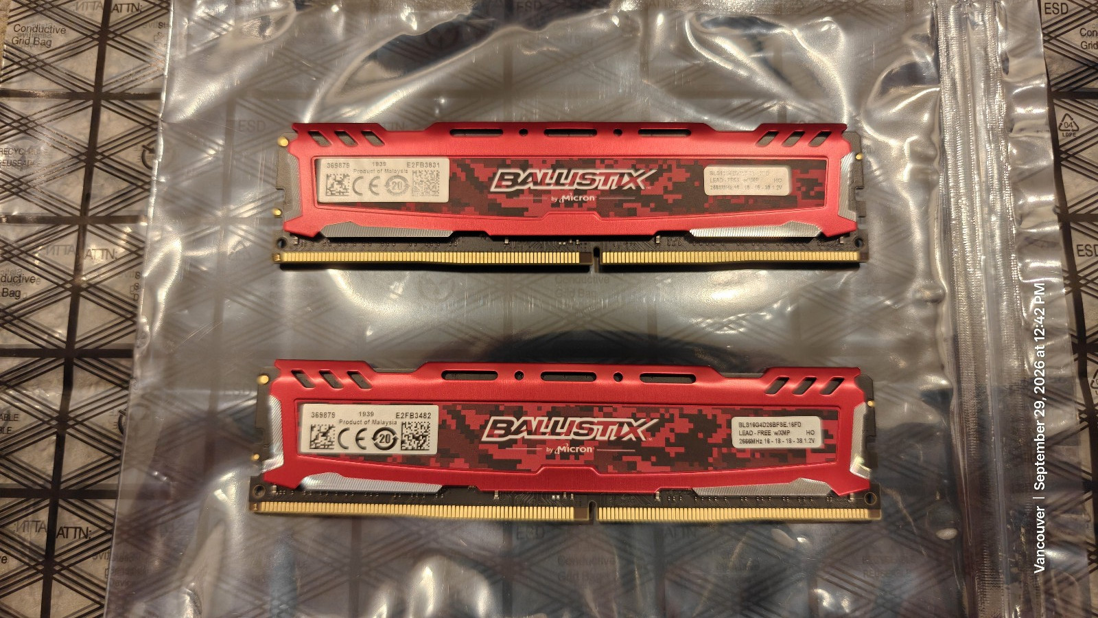 Crucial Ballistix Sport LT DDR4-2666 32GB 2x16GB BLS16G4D26BFSE.16FD