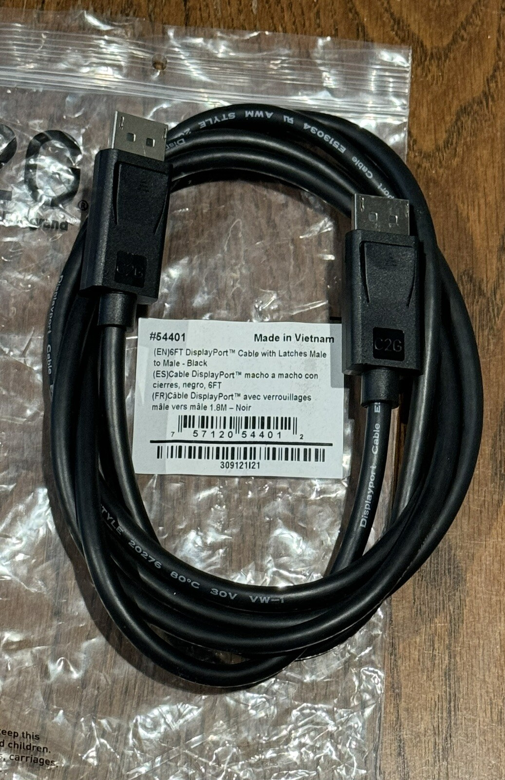 ✅ 16 count of C2G # 54401 Display Port Cable, Male to Male, Black, 6 Feet Cables