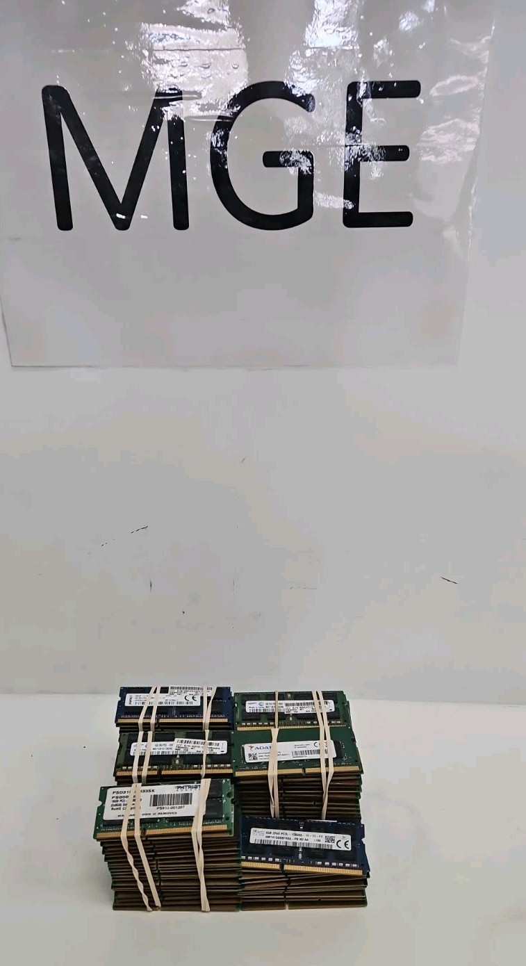 Lot of (111)  8GB PC3 DDR3 Mixed Speed SODIMM Laptop RAM