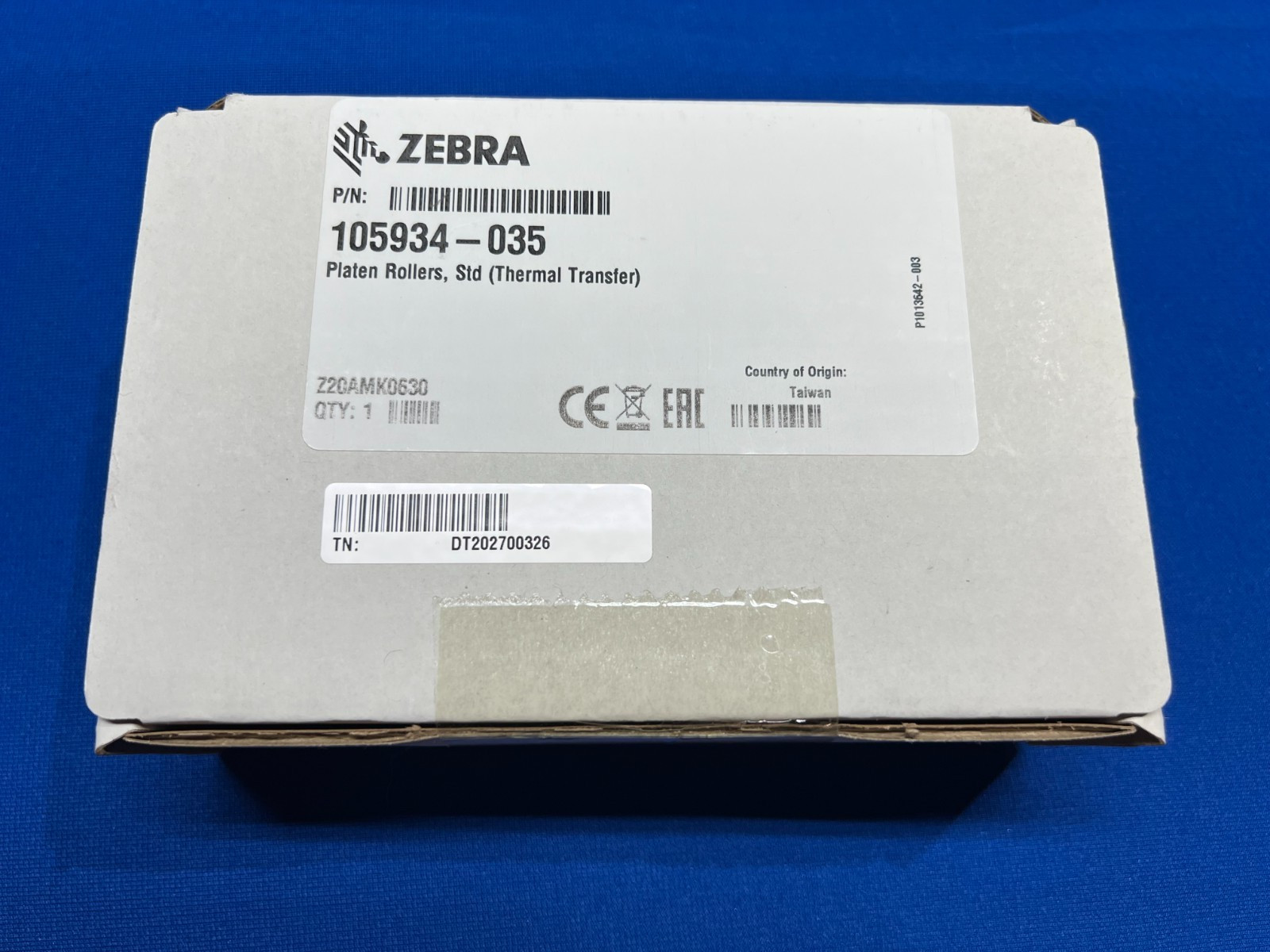 Zebra 105934-035; Platen Rollers, Std (Thermal Transfer(
