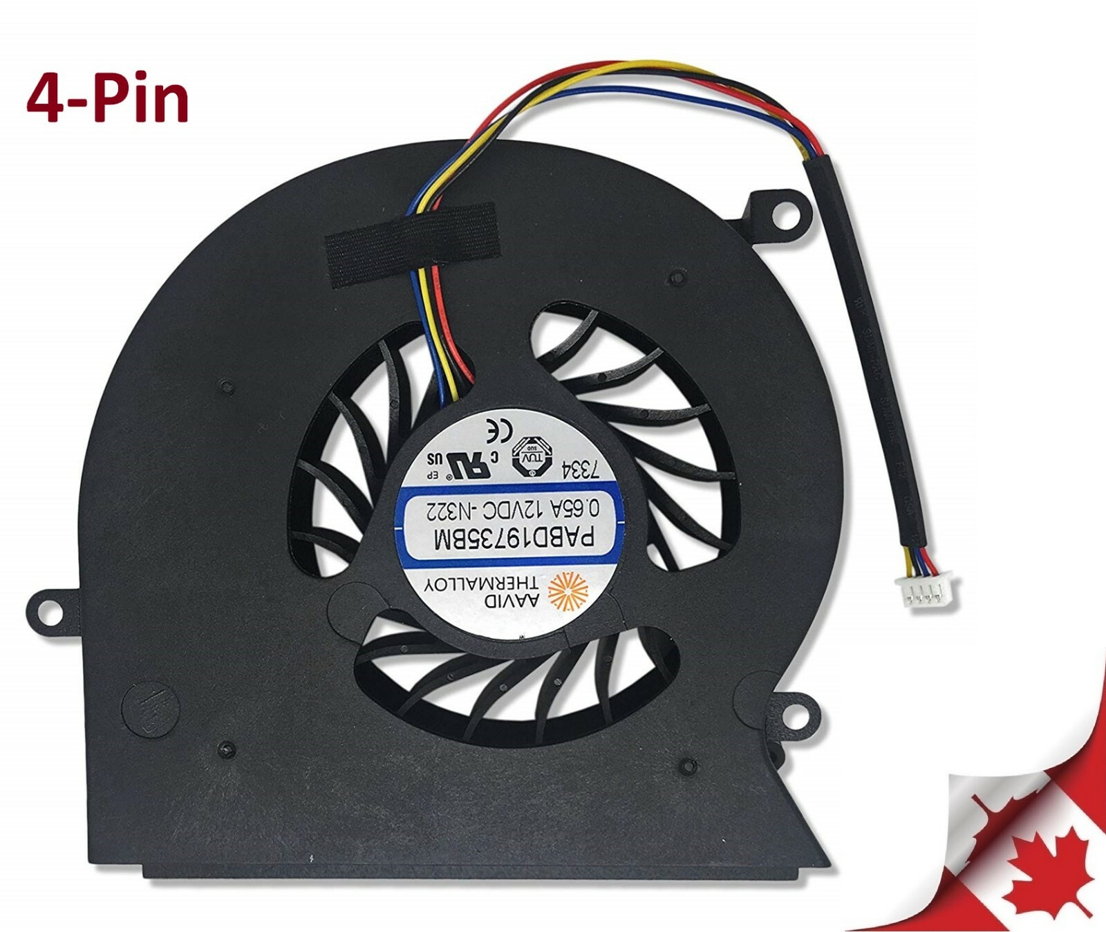 MSI 16L1 16L2 16L3 GT62 GT62VR 6RE GT62VR 7RE CPU GPU FAN PABD19735BM-N322 4-Pin