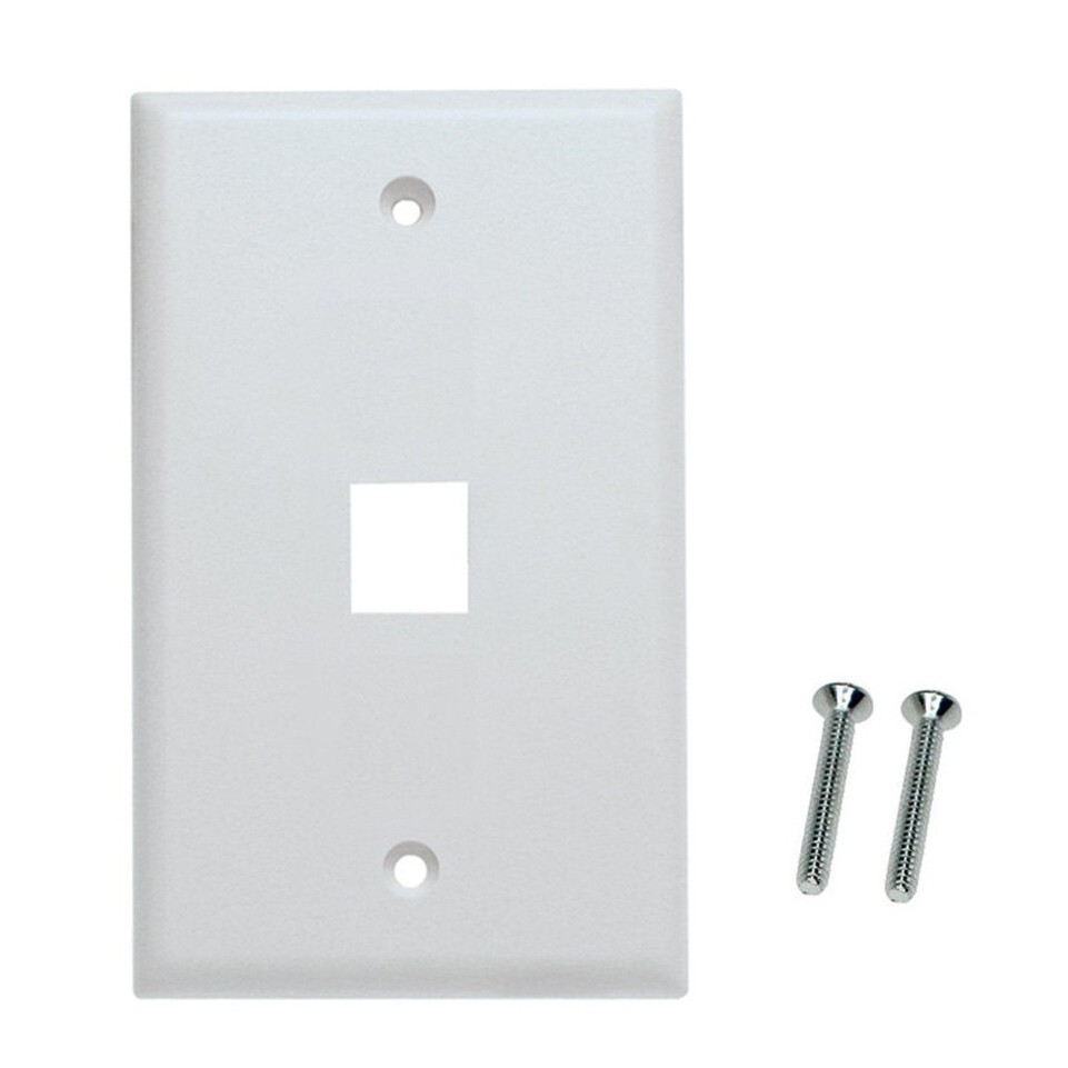 Keystone Wall Plates White for Ethernet, HDMI, Phone Jacks - 1 2 3 4 6 Ports Lot