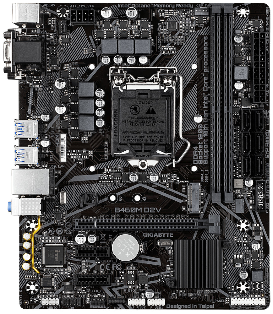 Gigabyte GA-B460M-D2V Motherboard 1200 Supports 10th Gen Intel DDR4 M.2 USB 3.2