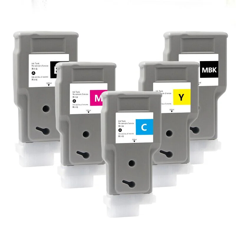5*300ML PFI-320 Compatible Ink Catridges For Canon Image TM-200 205 300 305