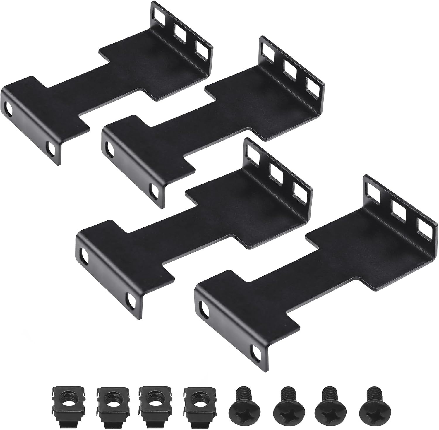 4 Pcs Server Rack Depth Extender, 1U Recessed Rack Extender Deep Mount Adapter K