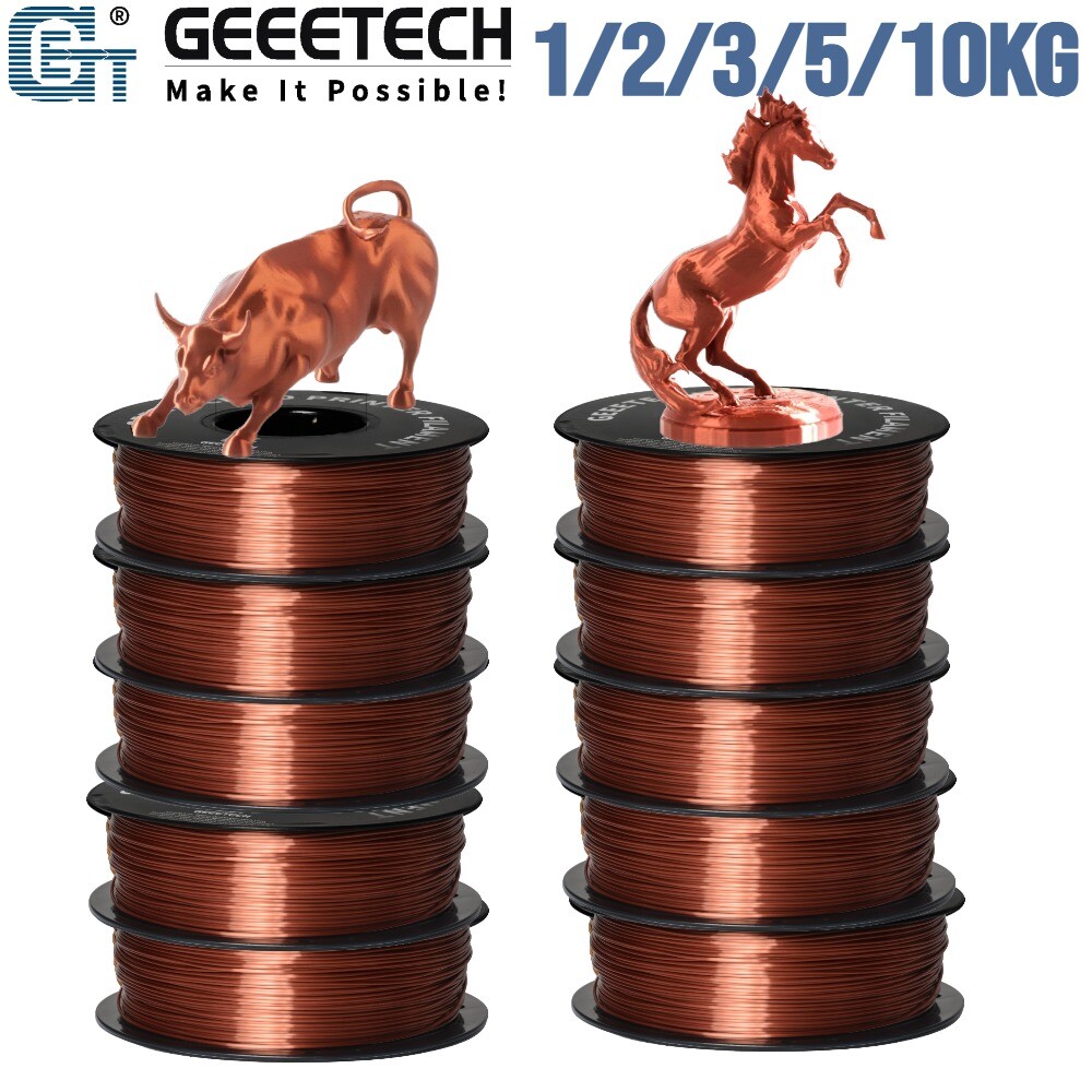 1/2/3/5/10KG Geeetech Silk copper PLA Filament 1.75mm for 3D Printer Bulk Lot US