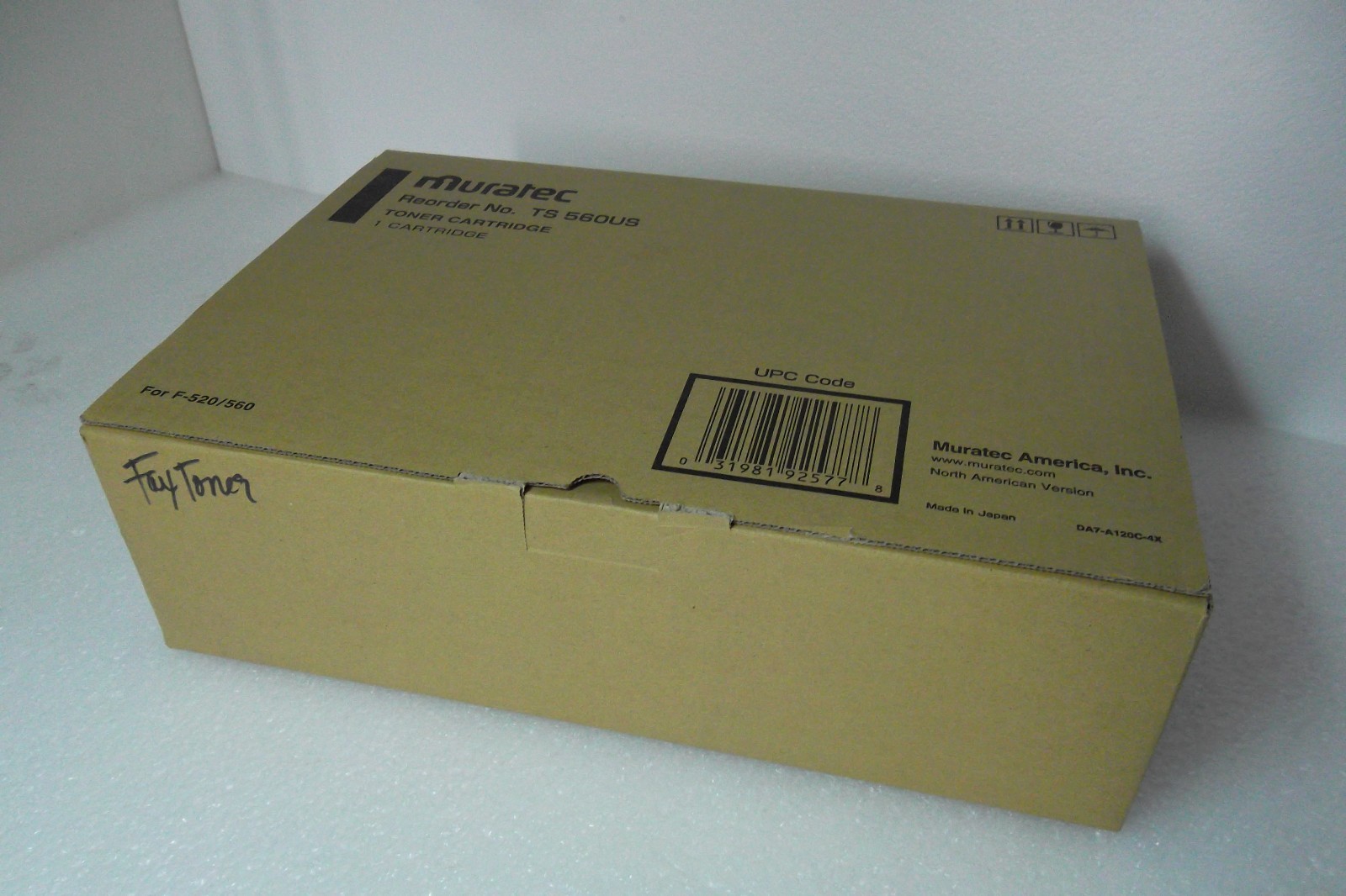 Muratec TS-560US Toner Cartridge Black 15,000 for Muratec F-520/560 TS560US NEW