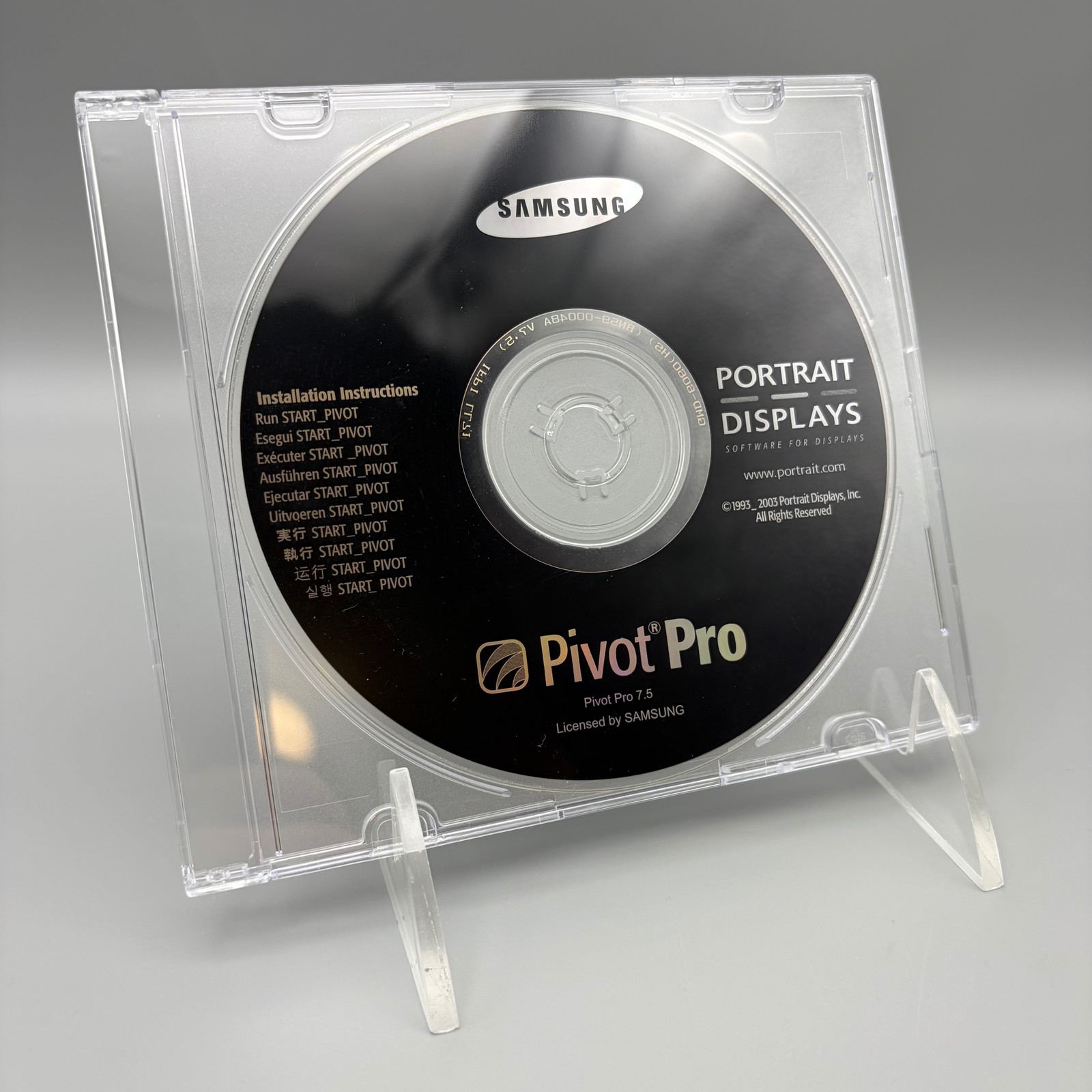 Vintage 2003 Samsung Pivot Pro 7.5 Utility Software CD-ROM Portrait Displays