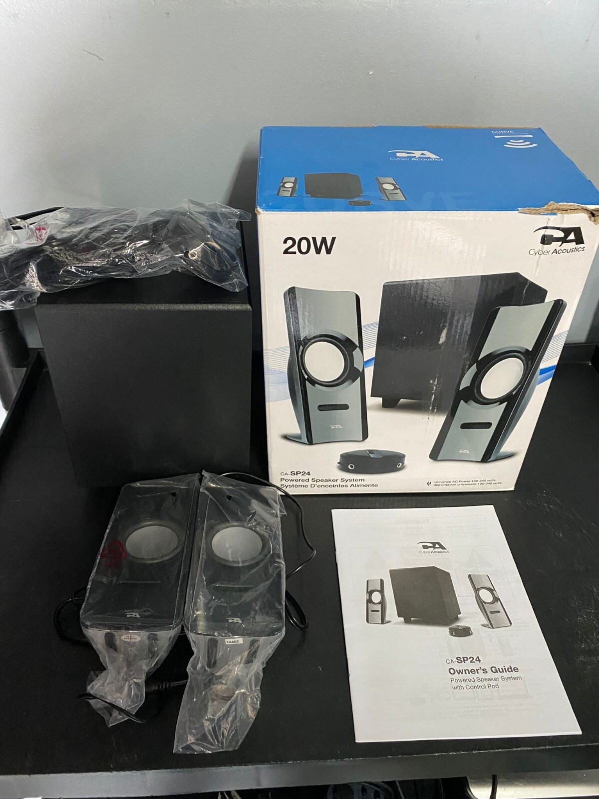  OPEN BOX Cyber Acoustics Speakers CA-SP24 Powered Speaker System 