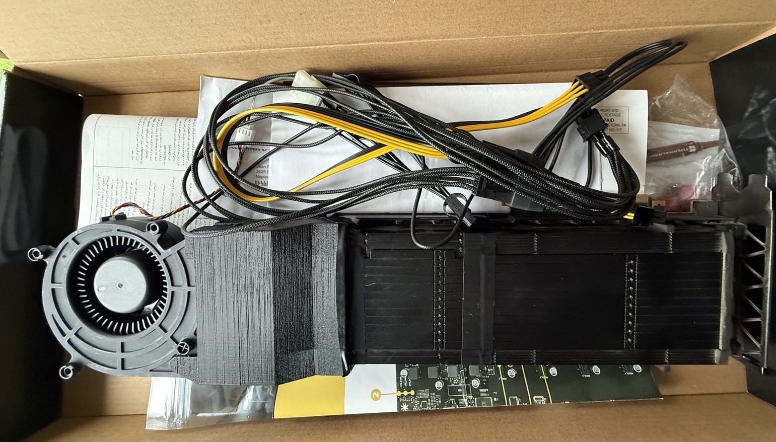 NVIDIA CMP 100-210 16GB HBM2 - Graphics Card Mining GPU - w. 3D Fan, Cables, US