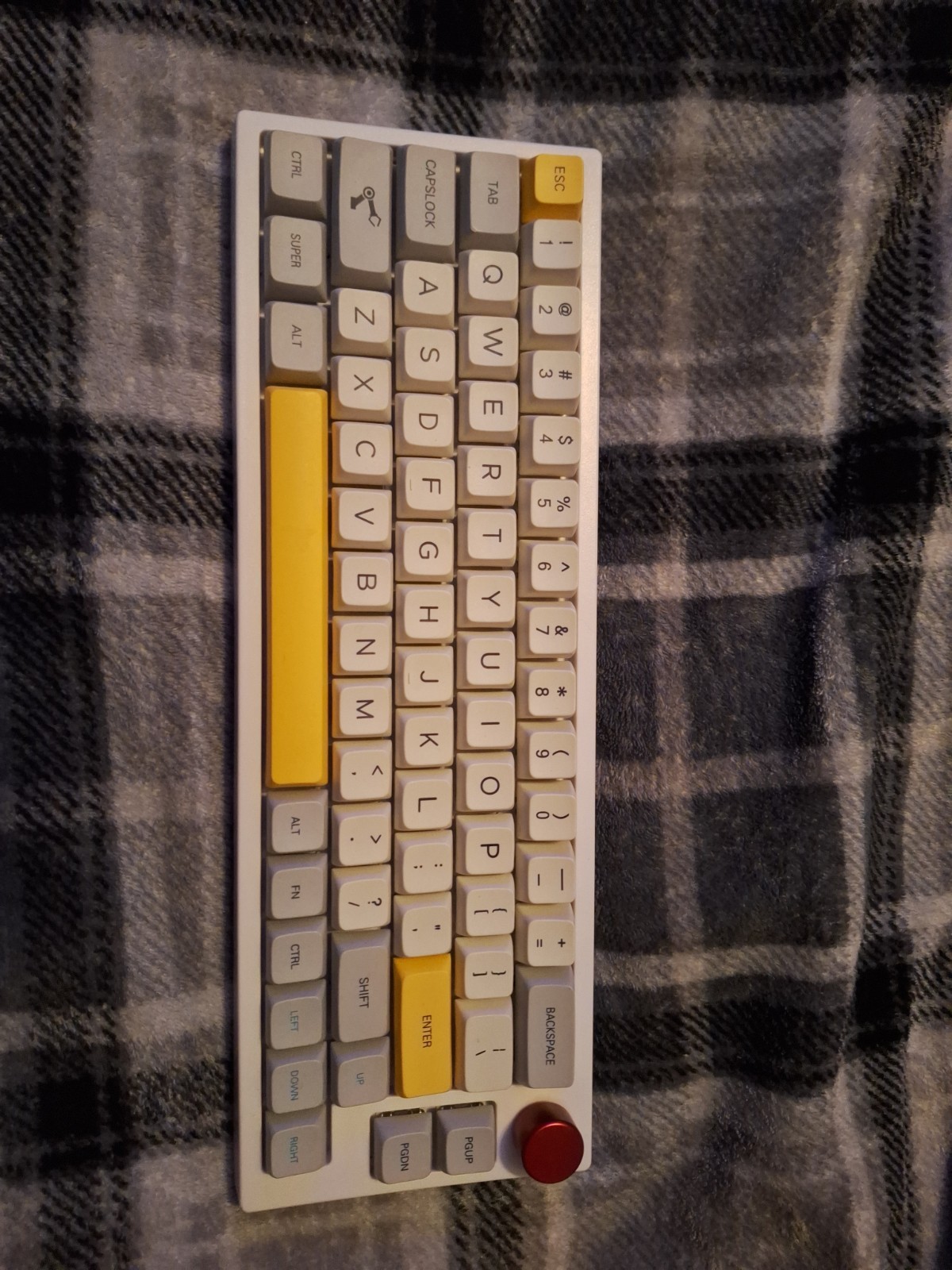 EPOMAKER TH80 PRO 75% Hot Swappable Mechanical Switch Keyboard White Yellow Grey