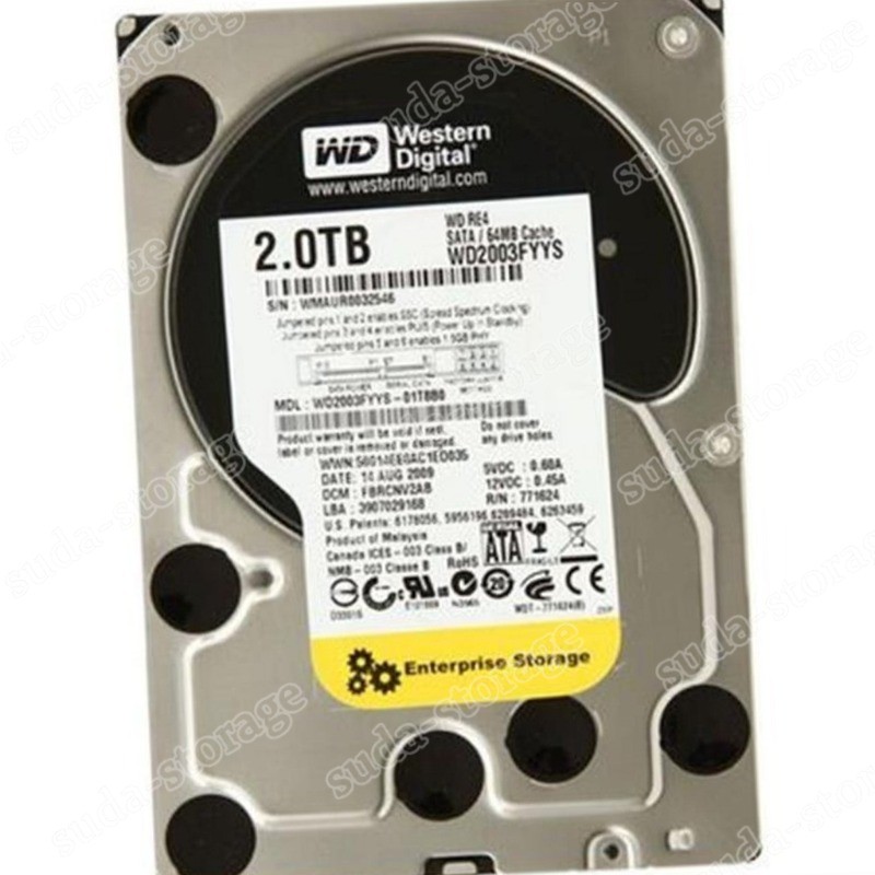 1PCS Western Digital 2TB WD2003FYYS 7200RPM SATA 3.5" Internal Enterprise Hard
