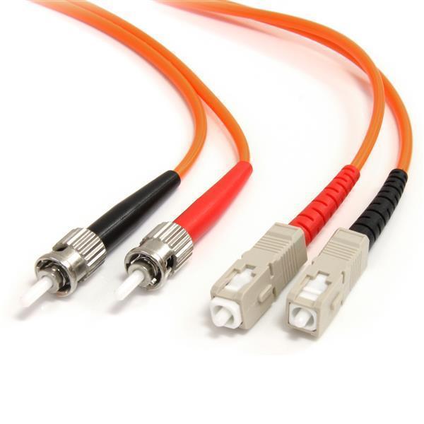 Package of 2 - SC ST MM Duplex 50/125 30M Fibre Cable